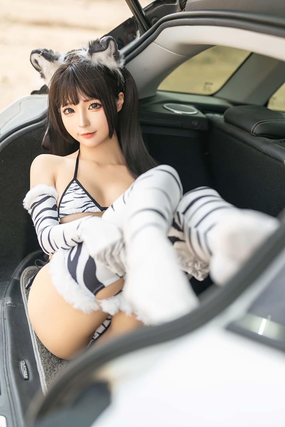 蠢沫沫 – 车内白虎 Cosplay-第1张