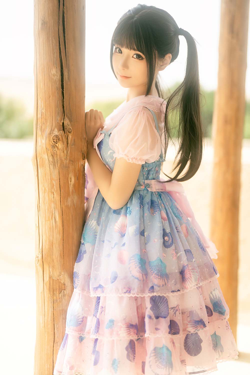 蠢沫沫 – 可爱粉裙 Cosplay-第1张