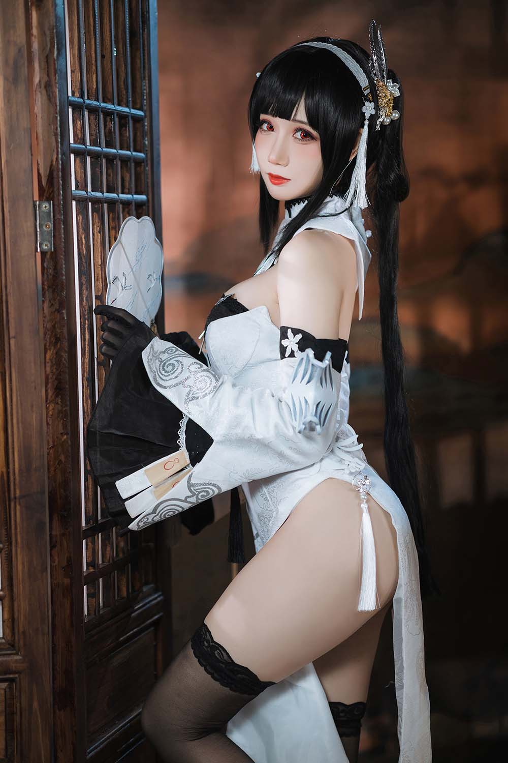焖焖碳 – 碧蓝航线 镇海白黑礼服 Cosplay-第1张