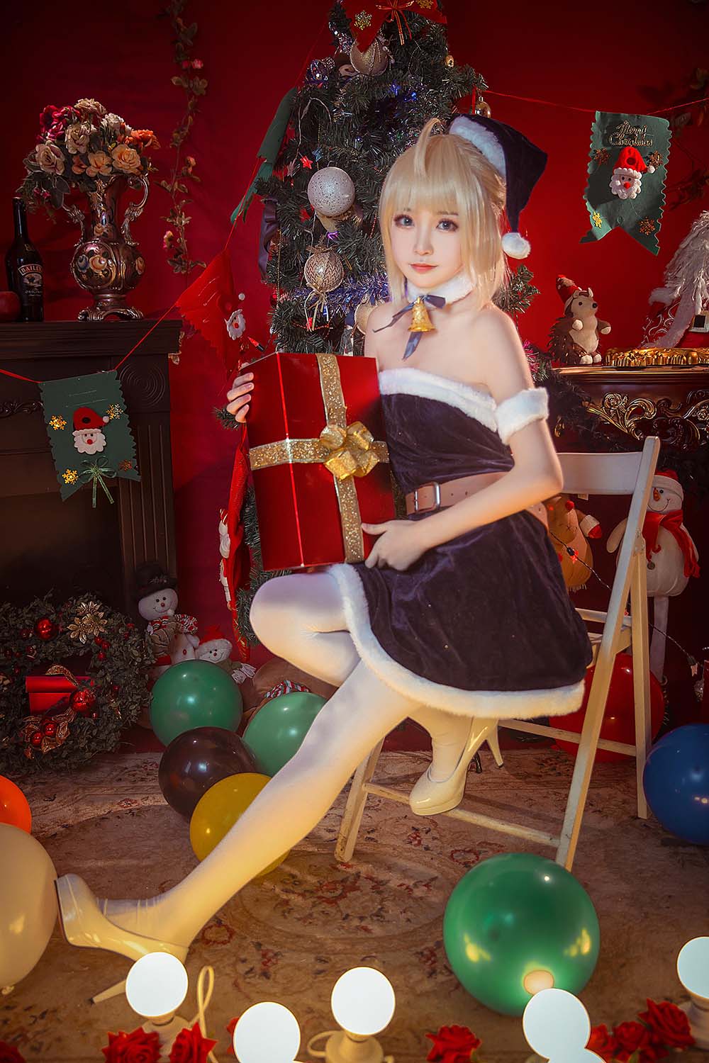 这个泡泡就是逊啦 – 阿尔托莉雅_圣诞贺 Cosplay-第1张