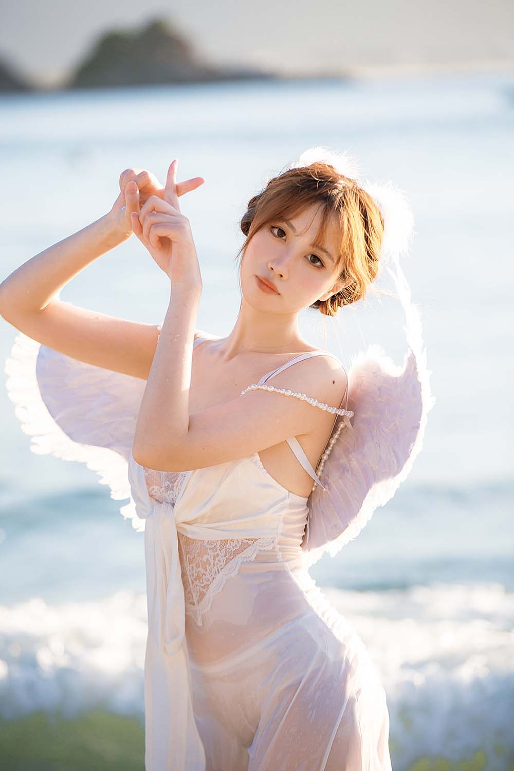 念雪ww – 海边神明少女 Cosplay-第1张