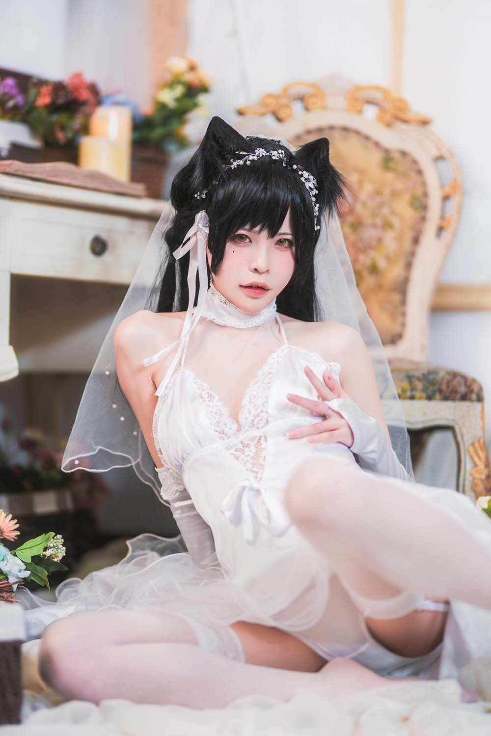 可可老师 – 爱宕白花誓言 Cosplay-第2张