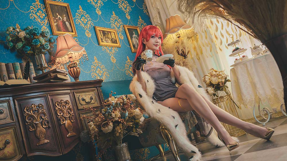 源纱希喵喵喵 – 君主旗袍 Cosplay-第1张