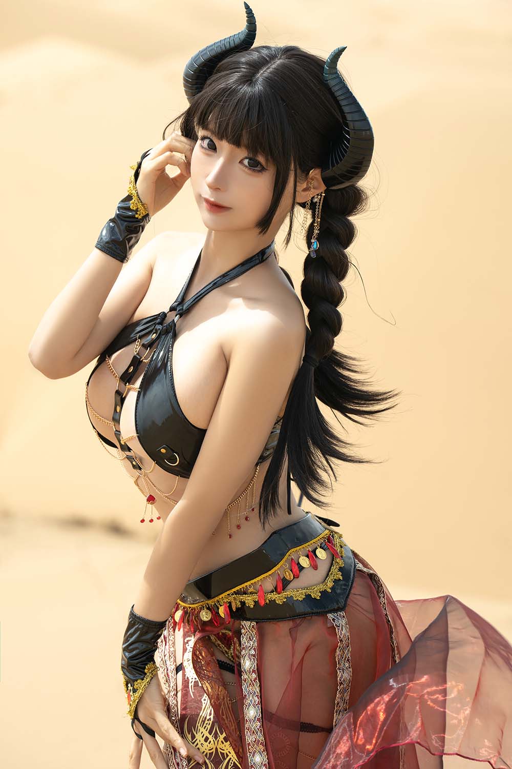 蠢沫沫 – 沙漠魅魔 Cosplay-第1张