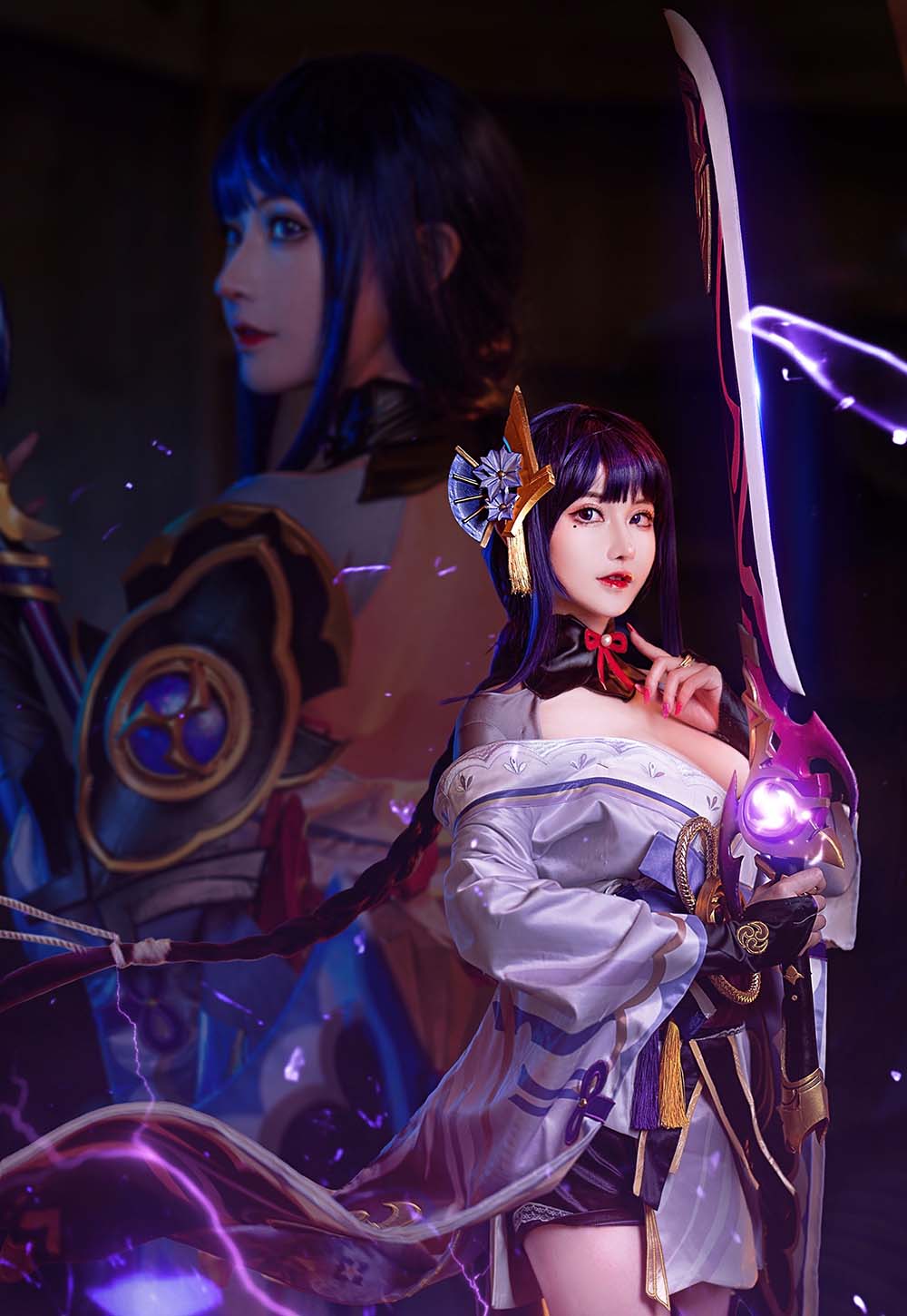 露兒大魔王 – 雷电将军 Cosplay-第1张