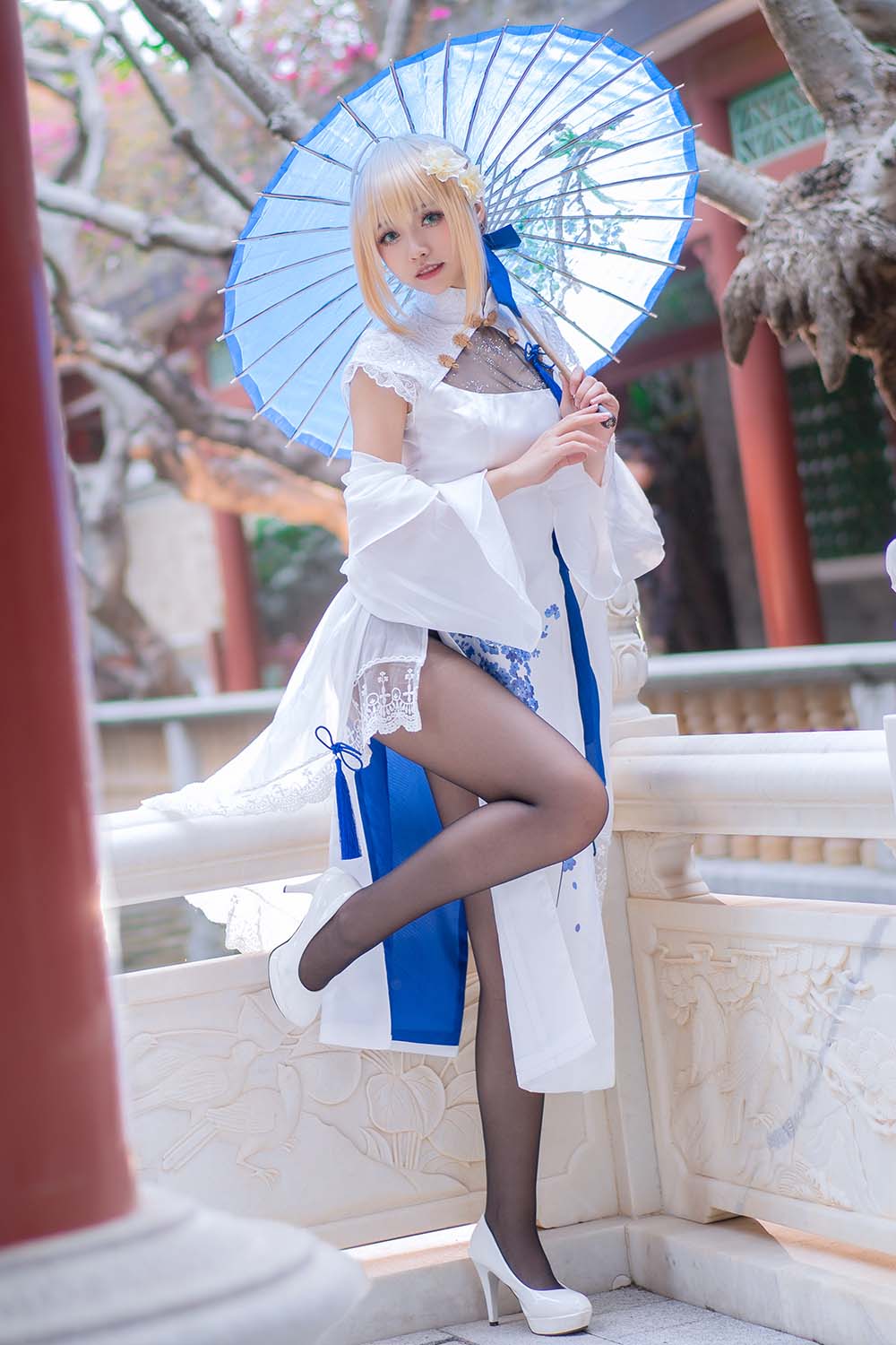 大大卷卷小卷 – FGOsaber 四周年旗袍 Cosplay-第1张