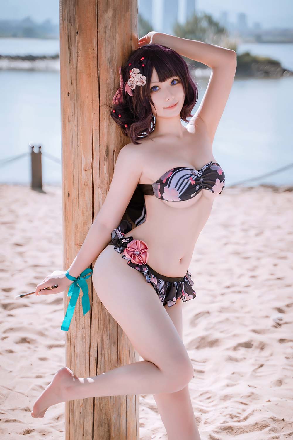 w百合欧皇子w – 沙滩 Cosplay-第2张