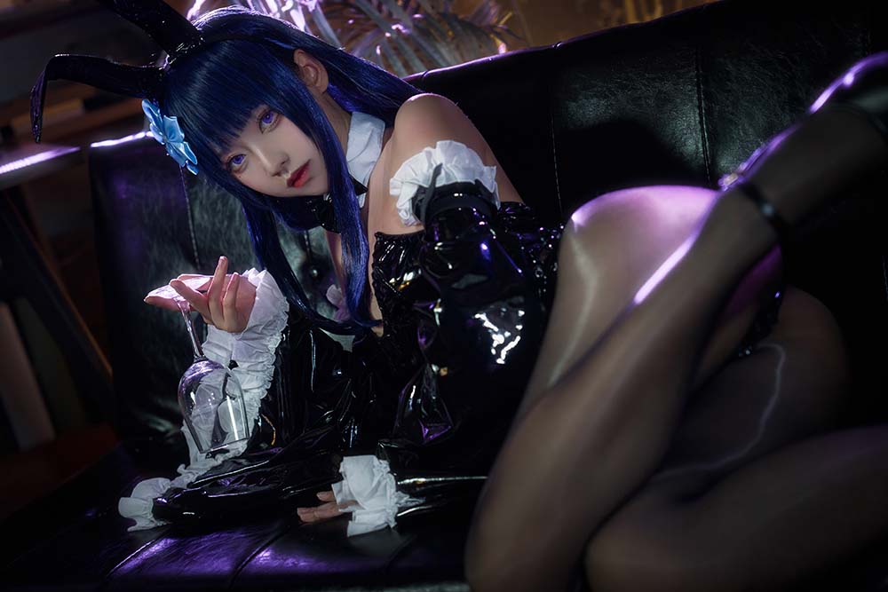 大大卷卷小卷 – 原神雷电将军 兔女郎 Cosplay-第1张