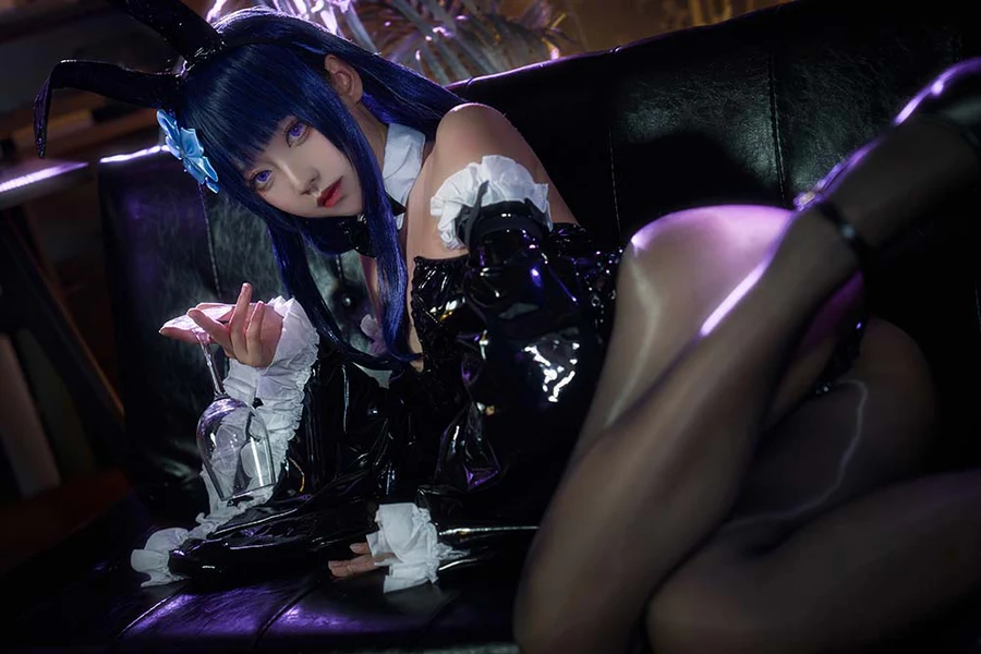大大卷卷小卷 – 原神雷电将军 兔女郎 Cosplay-第1张