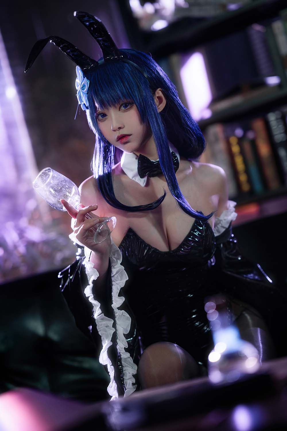 大大卷卷小卷 – 原神雷电将军 兔女郎 Cosplay-第2张
