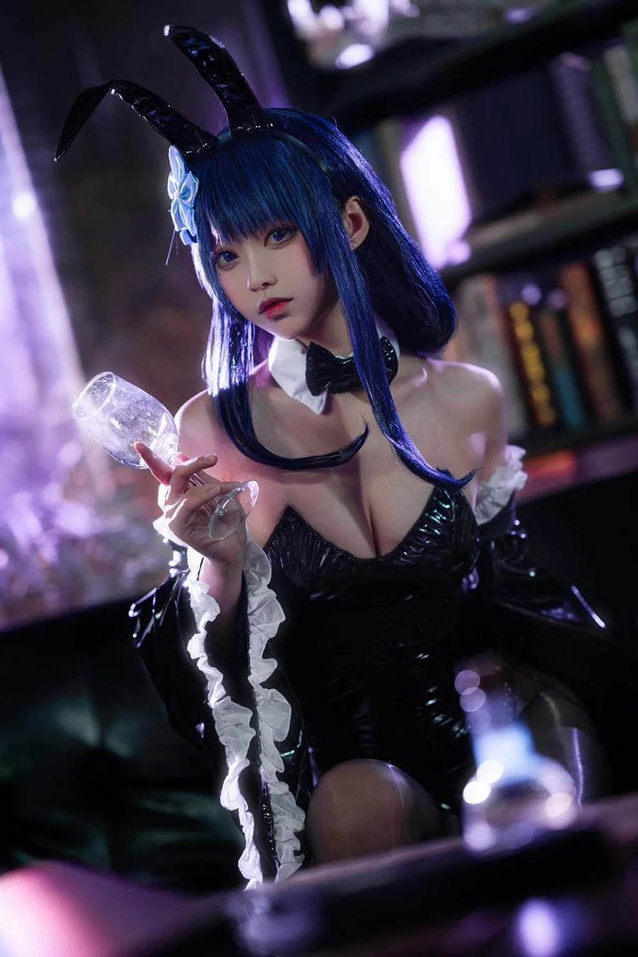 大大卷卷小卷 – 原神雷电将军 兔女郎 Cosplay-第2张