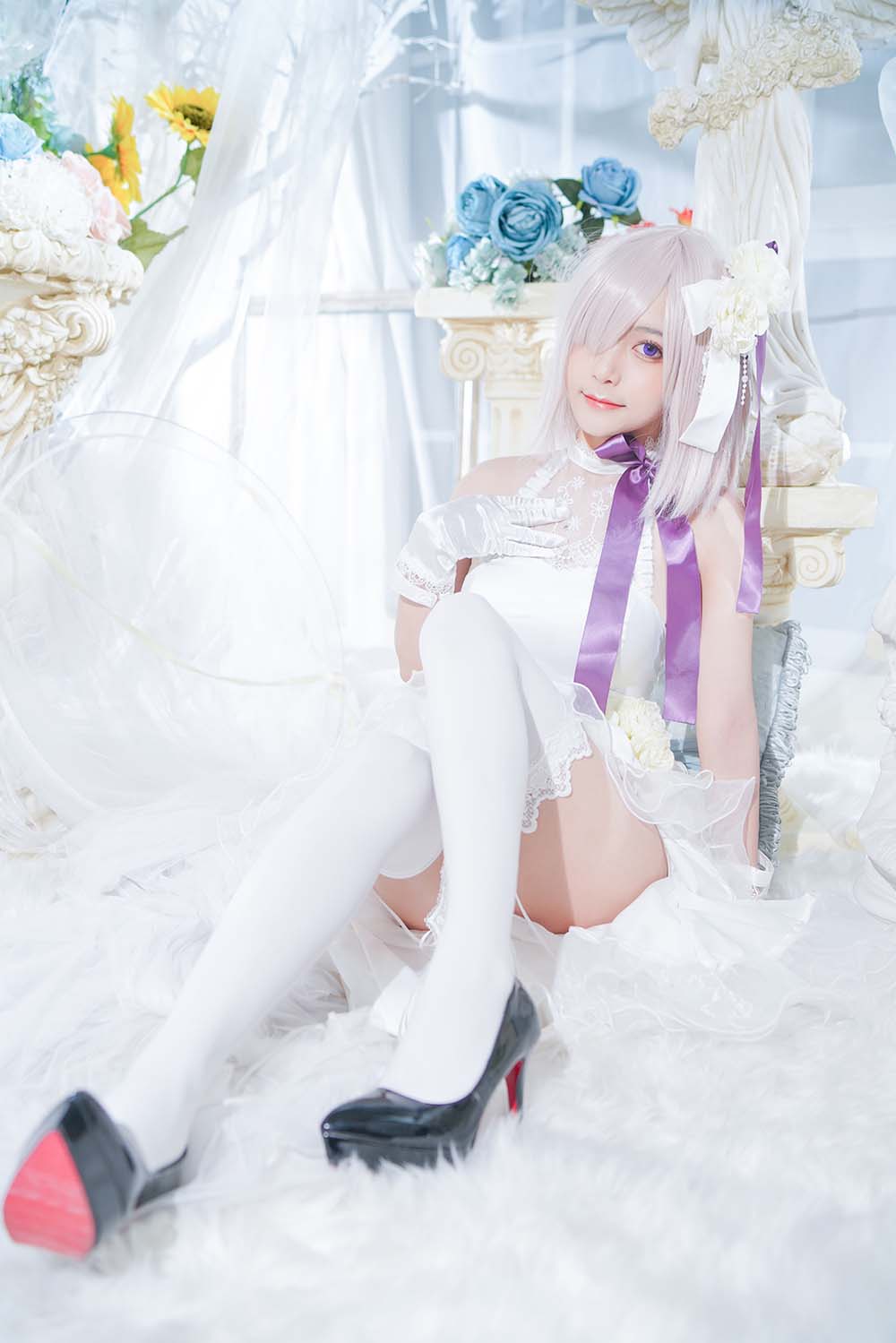 星野saori – 玛修周年礼服 Cosplay-第1张