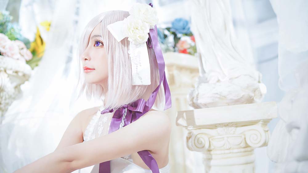 星野saori – 玛修周年礼服 Cosplay-第2张