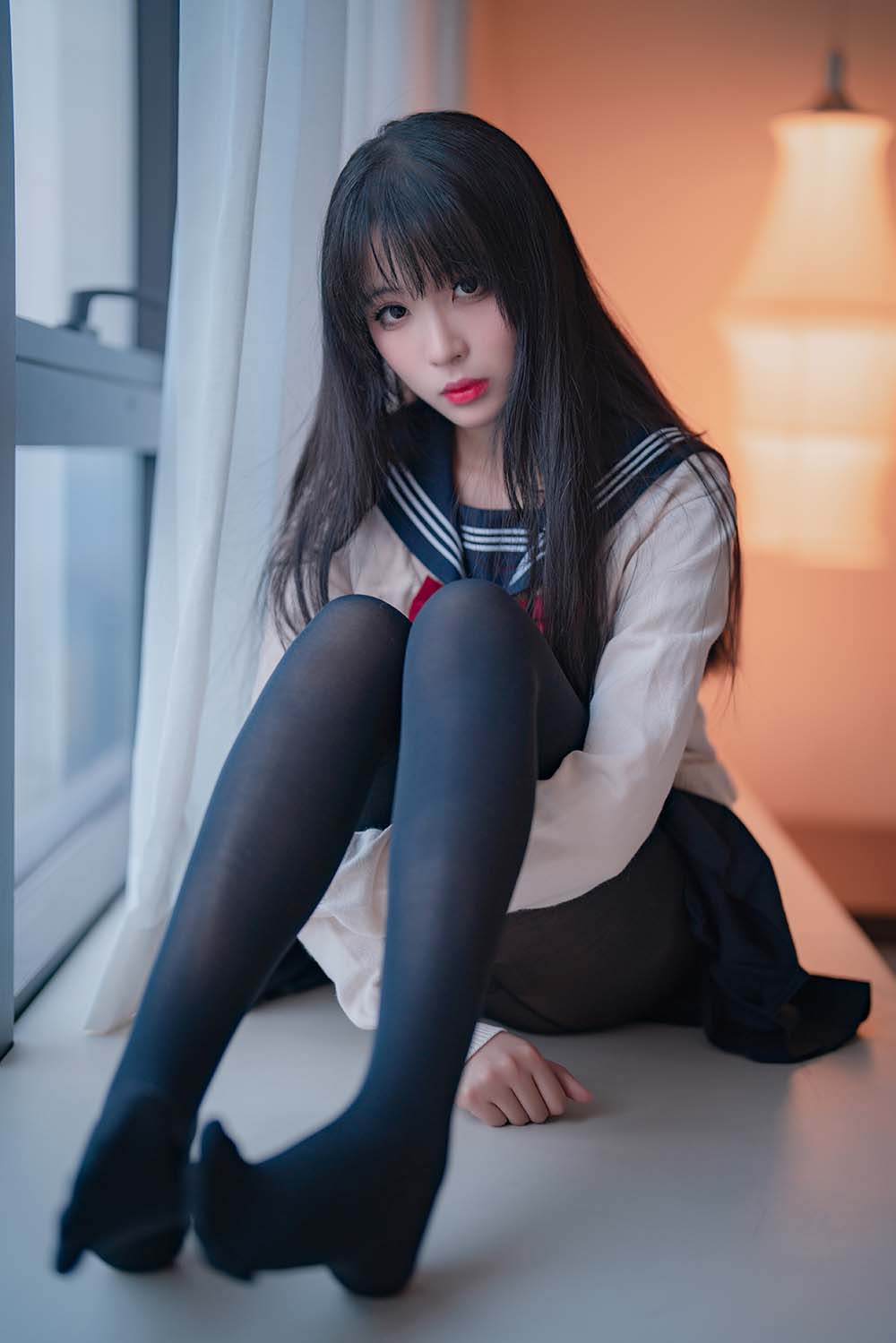 轩萧学姐 – 黑丝JK 2.0 Cosplay-第1张