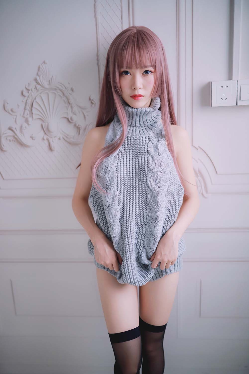 抖娘-利世 – 毛衣 Cosplay-第2张