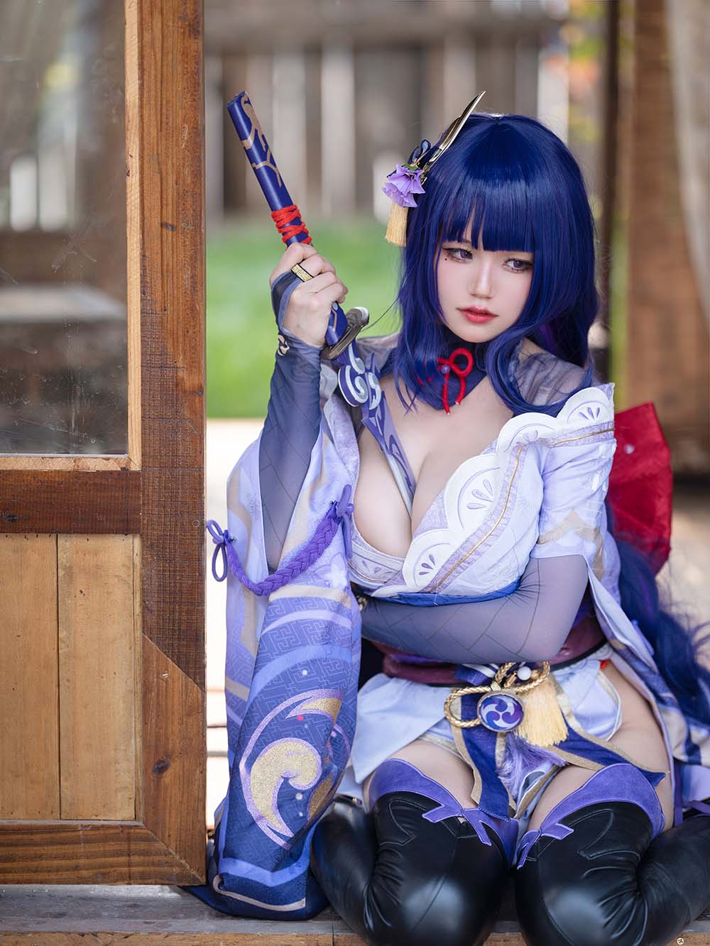 小仓千代w – 原神 雷电将军 Cosplay-第2张