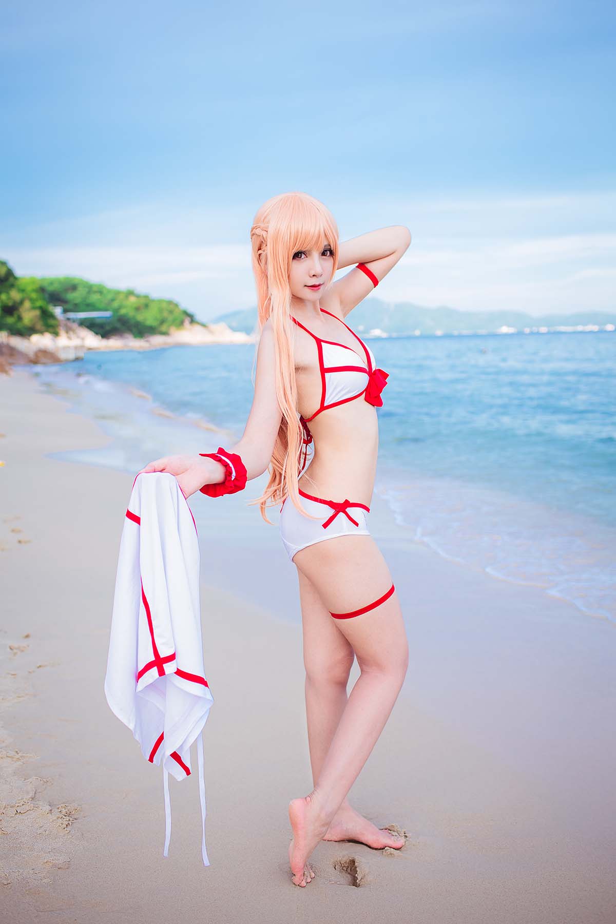 秋山AkI – 亚丝娜泳衣 Cosplay-第1张