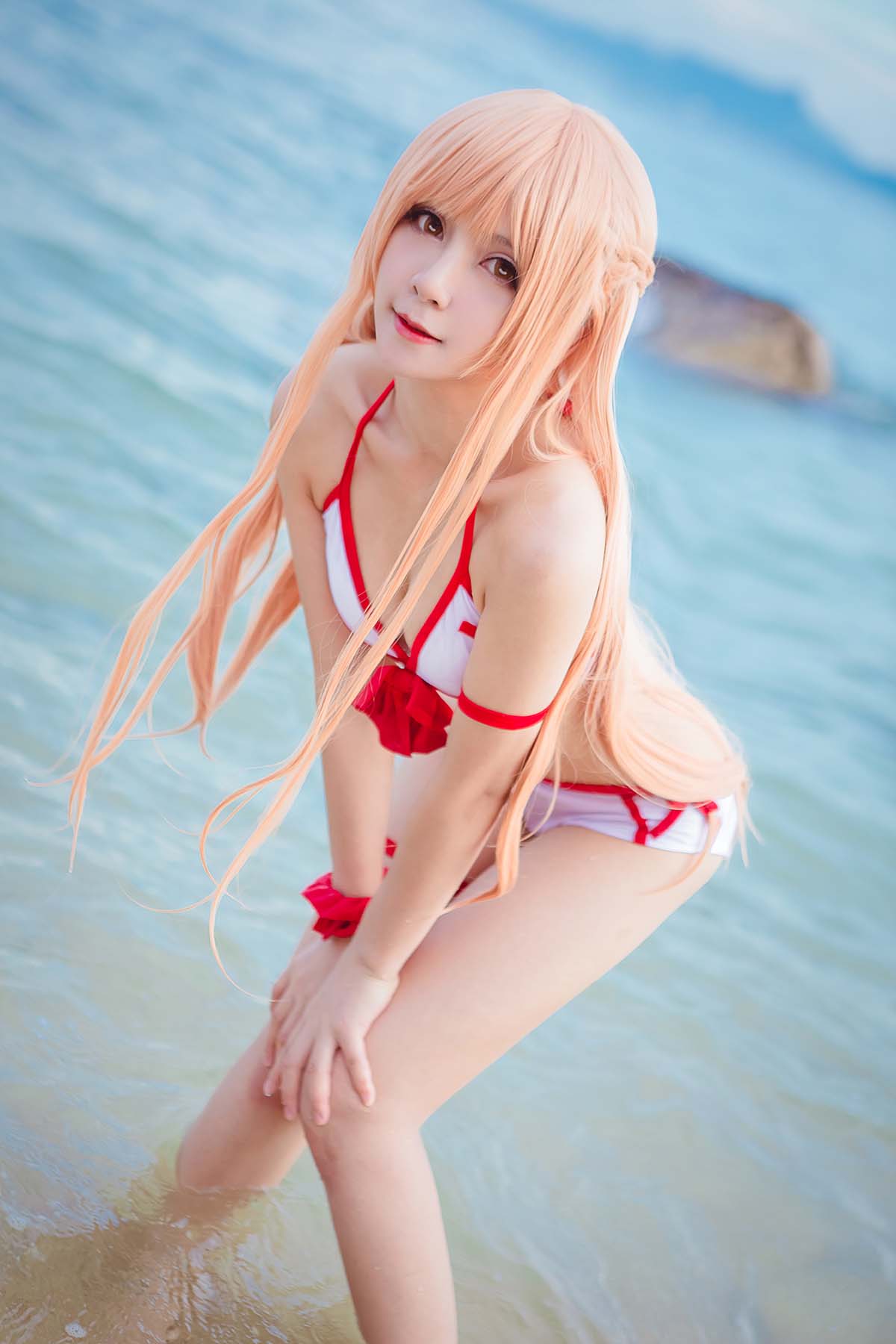 秋山AkI – 亚丝娜泳衣 Cosplay-第2张