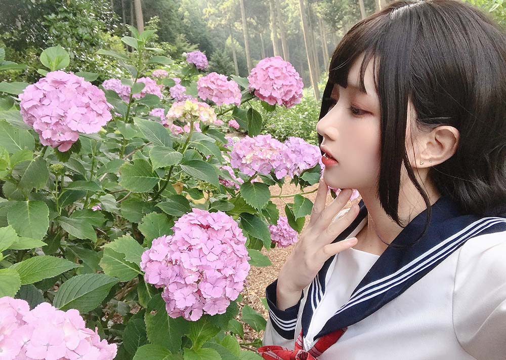 凛子酱 – 紫阳花 Cosplay-第1张