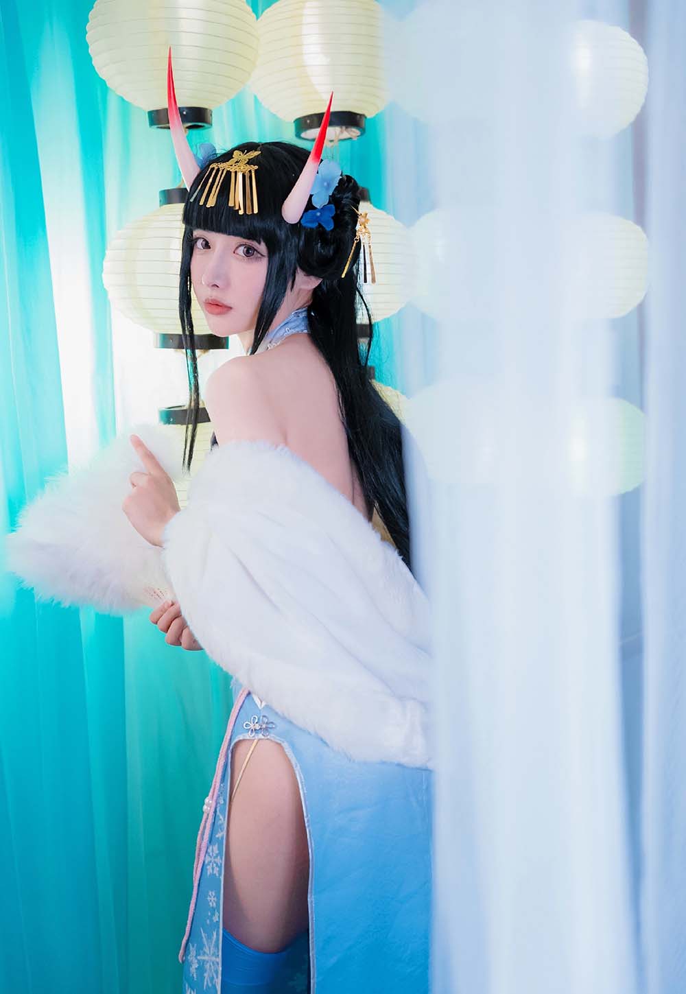 紫氯氯 – 能代 貅 旗袍 Cosplay-第2张