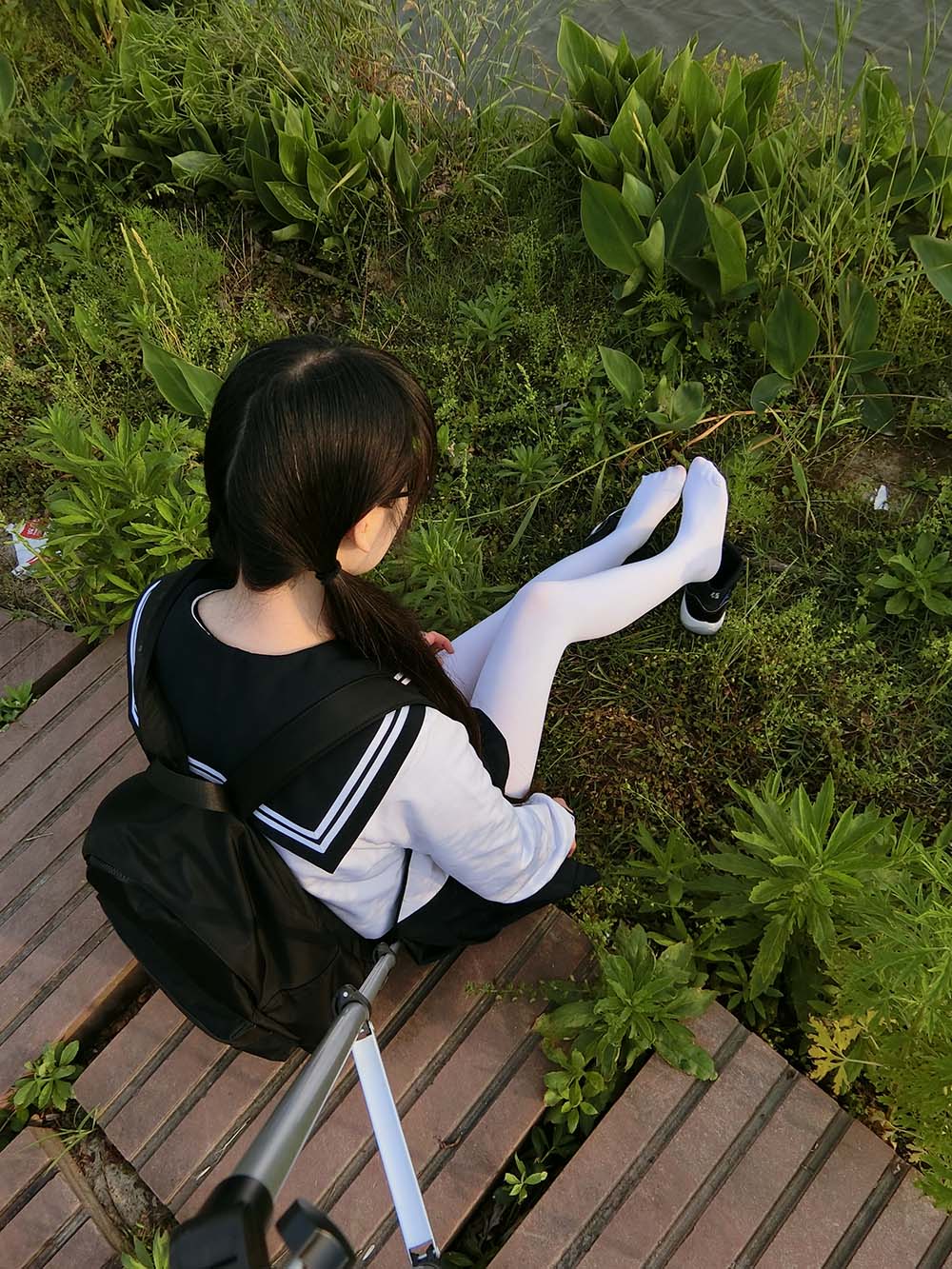 西尔酱 – 户外JK白丝 Cosplay-第1张