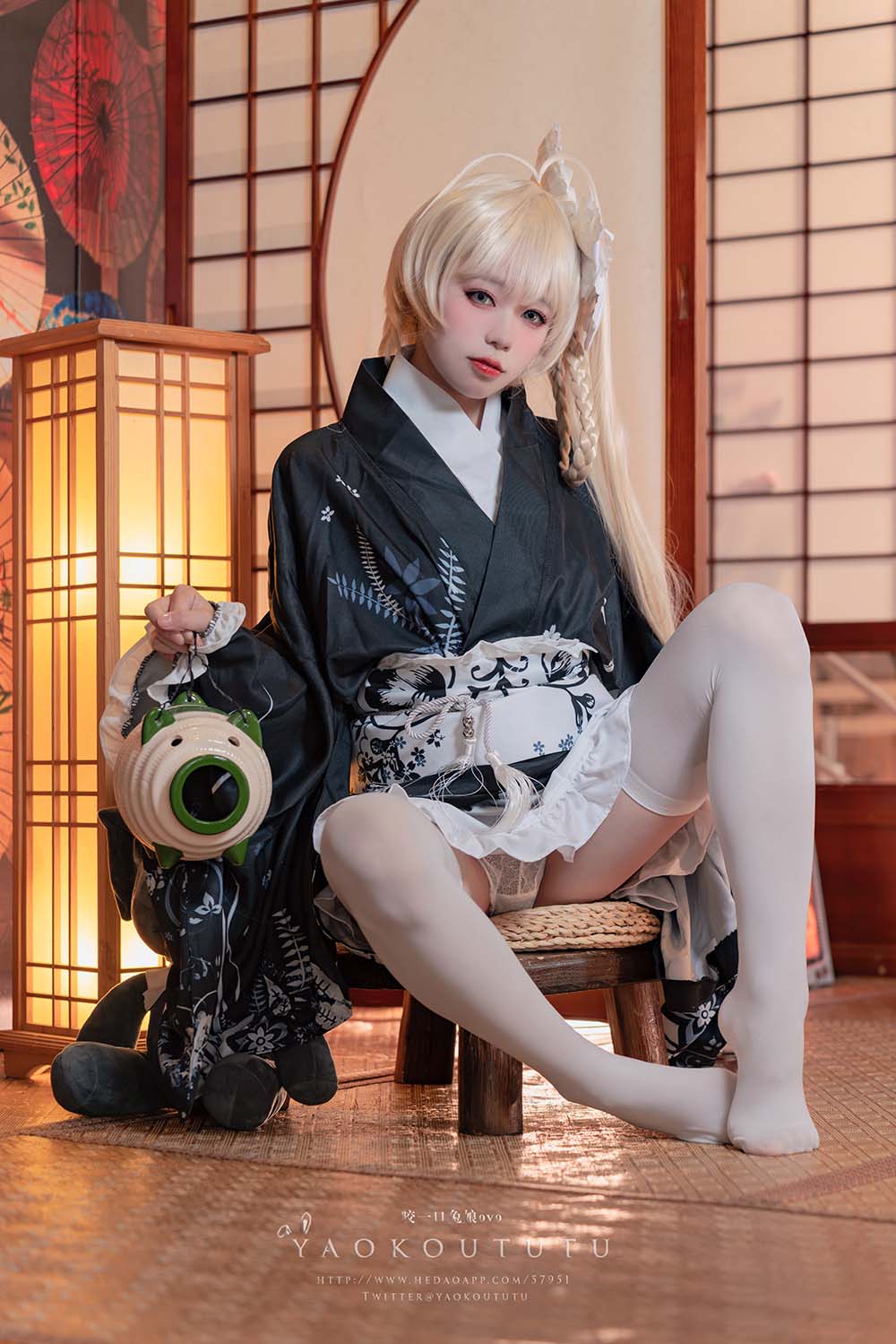 咬一口兔娘 – 穹妹浴衣 Cosplay-第1张