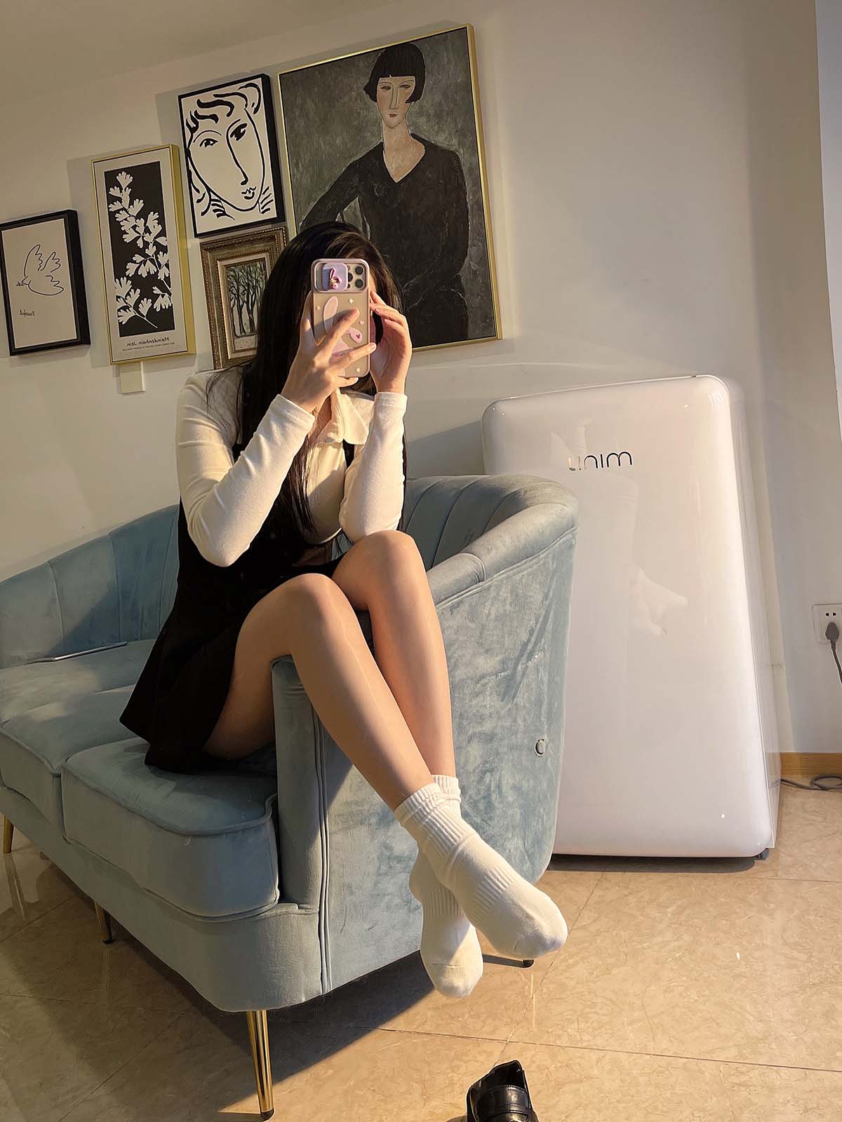 小九九[July芝岚] – 油亮肉丝加白棉袜 Cosplay-第1张