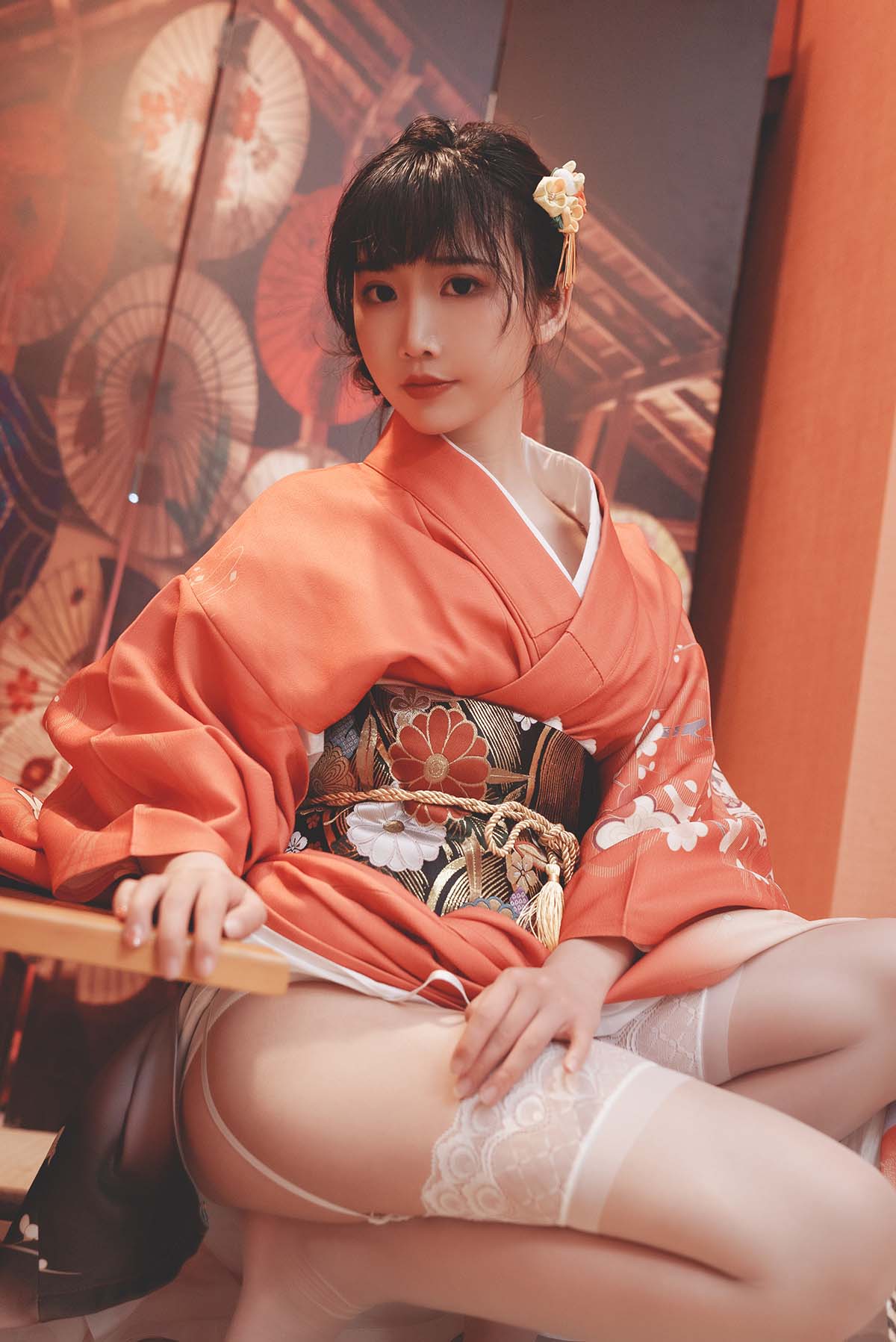 面饼仙儿 – 和服内景 Cosplay-第1张