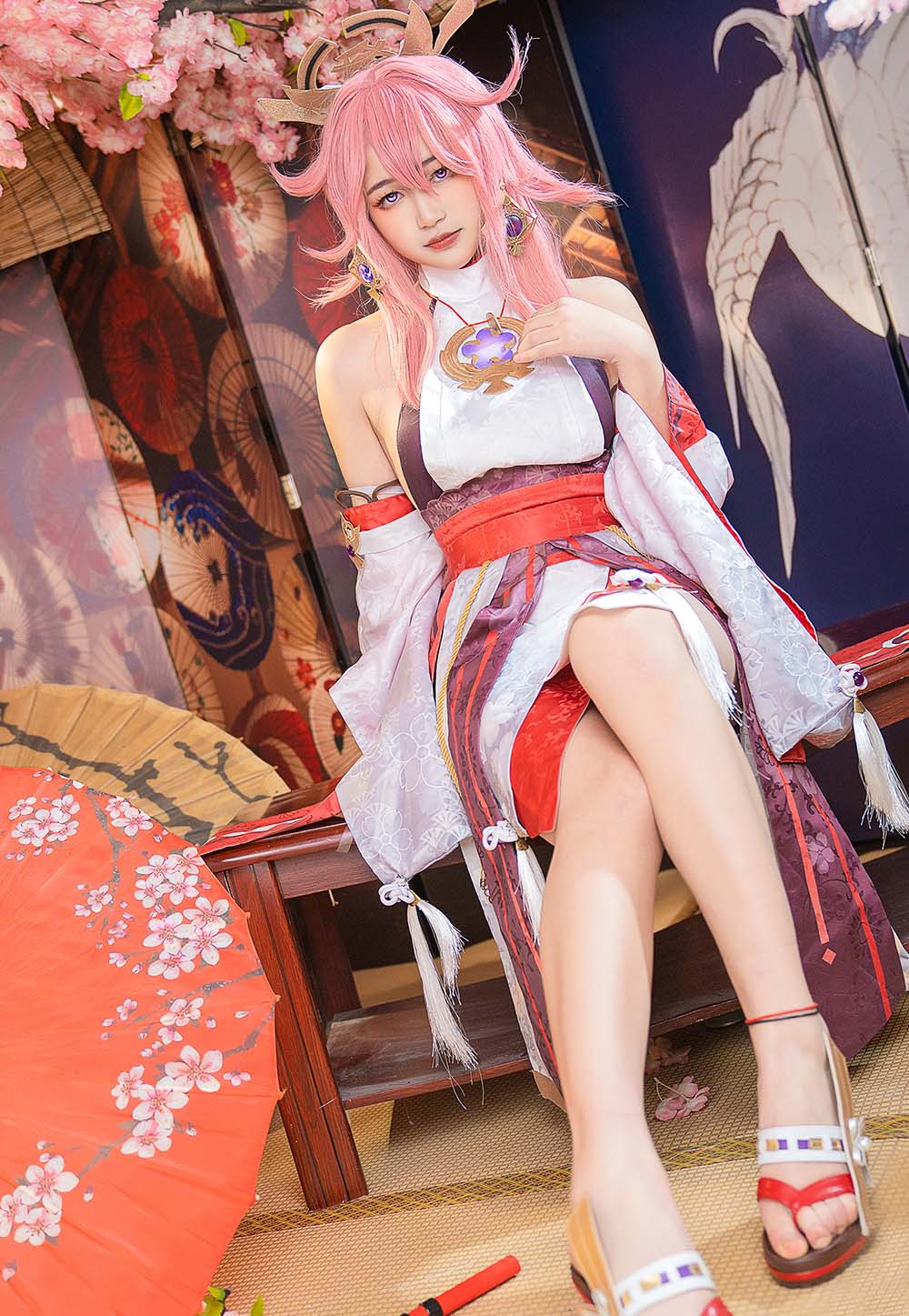 喵喵的喵吖 – 八重神子 Cosplay-第1张