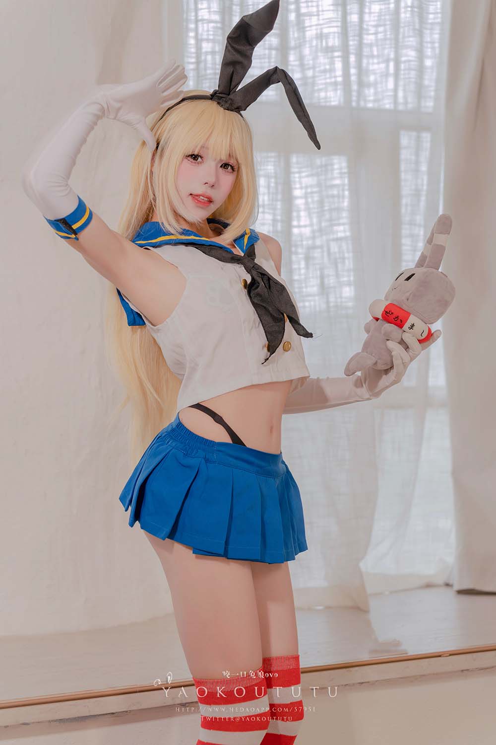 咬一口兔娘 – 岛风的修整 Cosplay-第1张