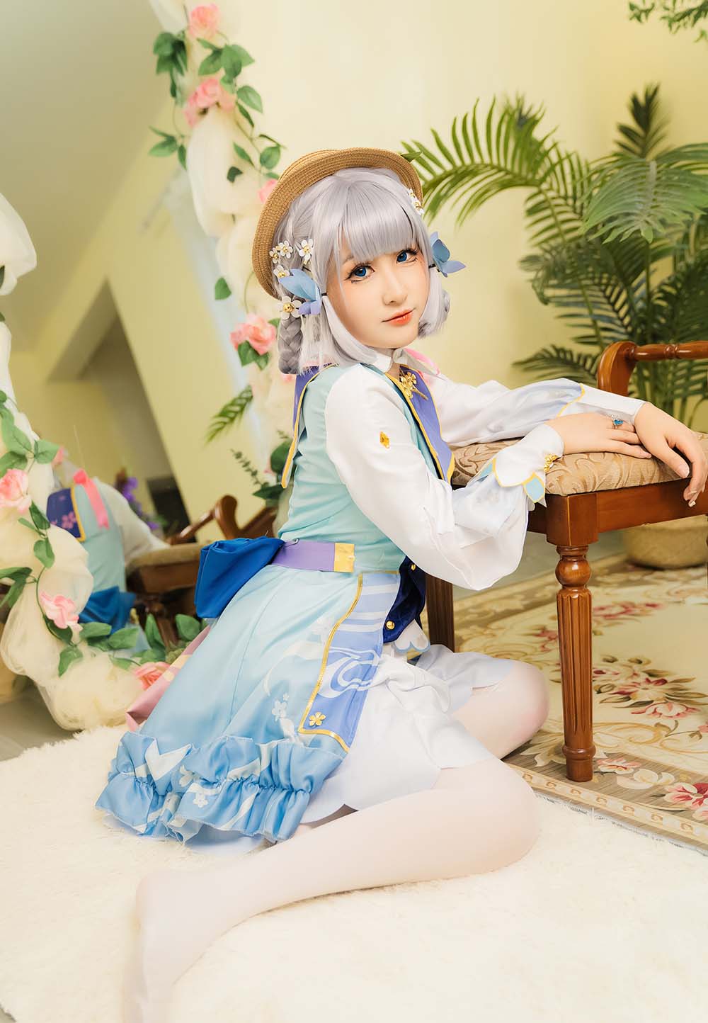喵喵的喵吖 – 神里绫华 Cosplay-第1张
