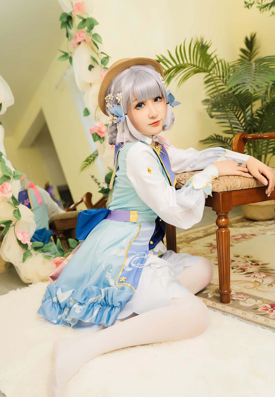 喵喵的喵吖 – 神里绫华 Cosplay-第1张