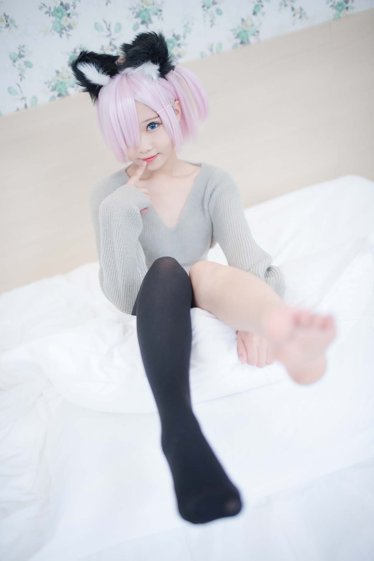 羽天shine – 猫耳超短裤 Cosplay-第1张