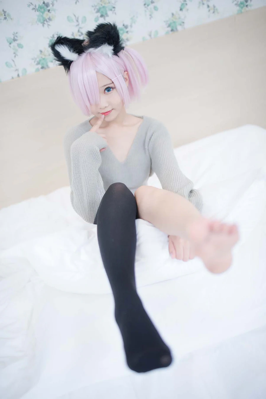 羽天shine – 猫耳超短裤 Cosplay-第1张