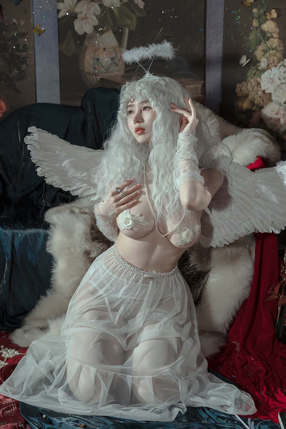 云溪溪 – 奶桃桃 N44天使 Cosplay-第1张