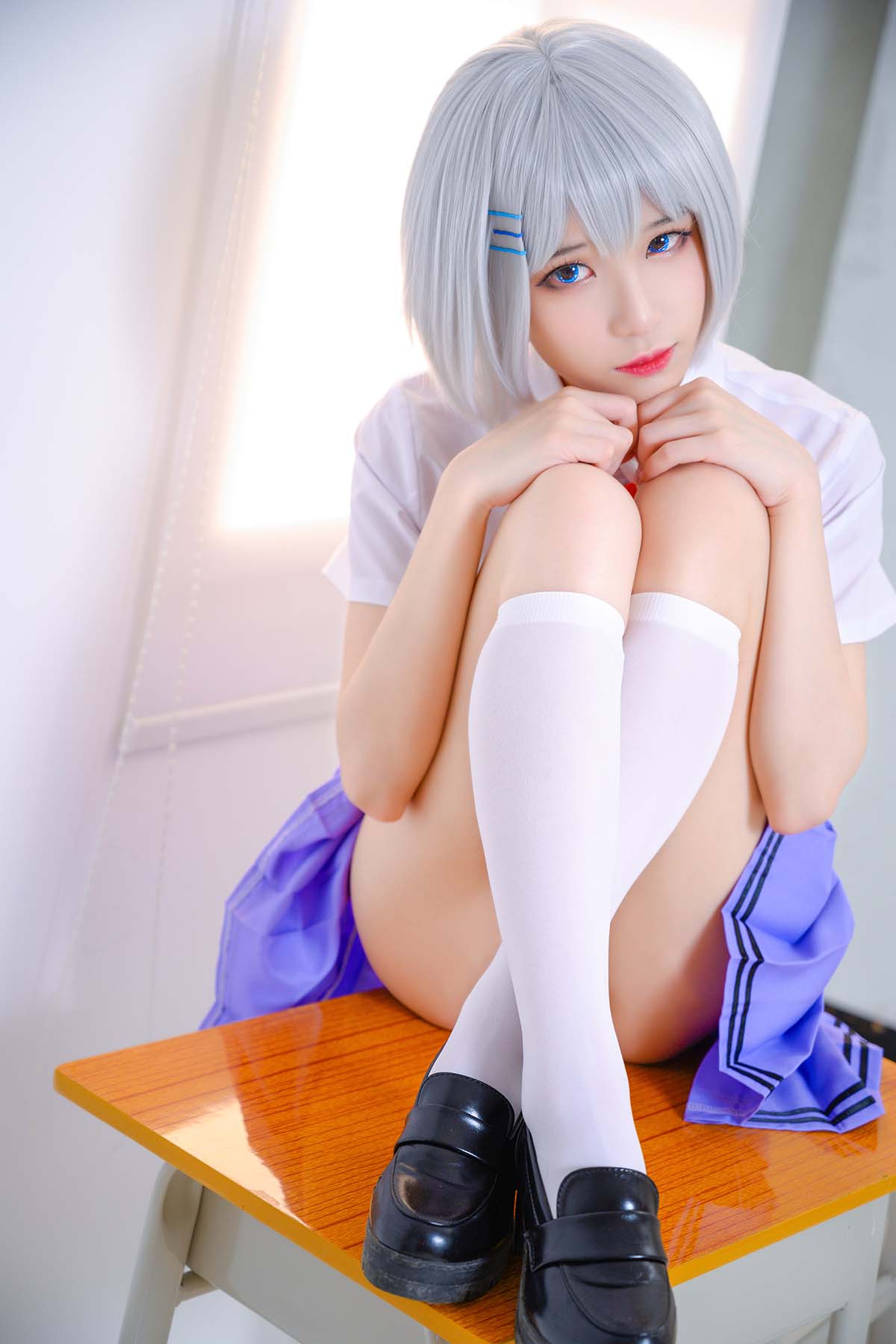 Tomoyo酱 – 鸢一折纸 校服 Cosplay-第1张