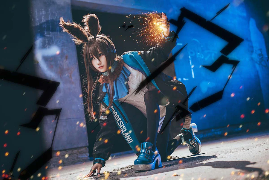 妖君白研 – 明日方舟COS美少女 COSER兽耳阿米娅 Cosplay-第1张