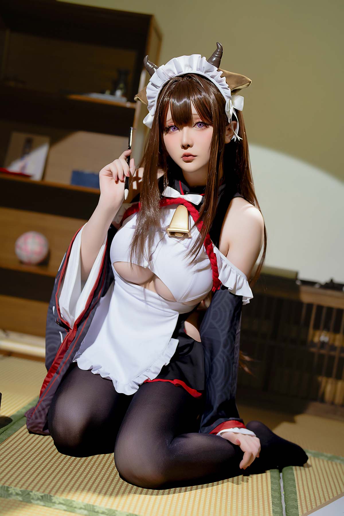 星之迟迟 – 碧蓝航线-樫野 女仆 Cosplay-第1张