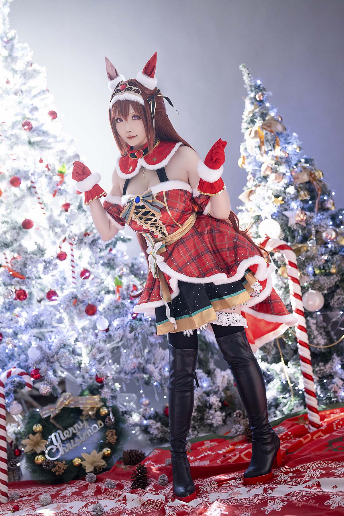 星之迟迟 – 赛马娘-大和赤骥 圣诞衣装 Cosplay-第1张