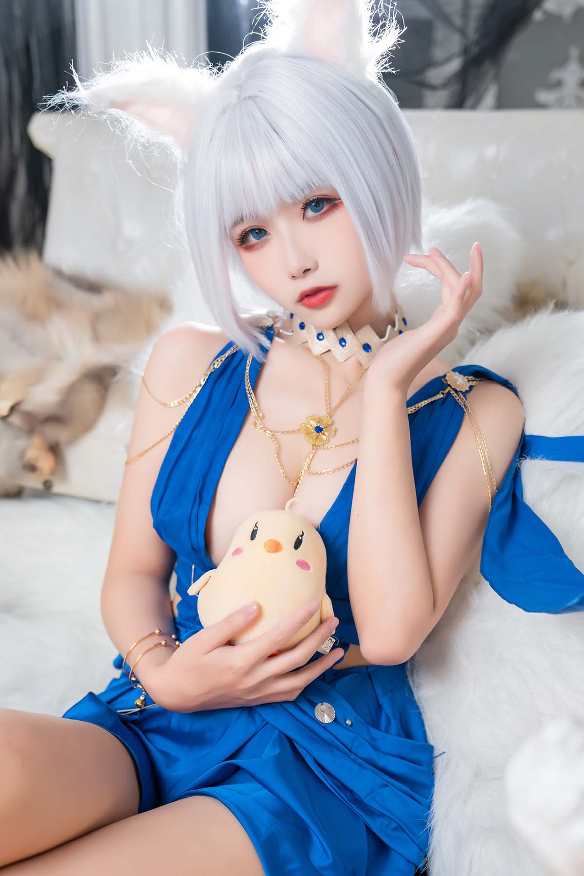 Momoko葵葵 & 瓜希酱 – 碧蓝航线赤城&加贺 礼服 Cosplay-第1张