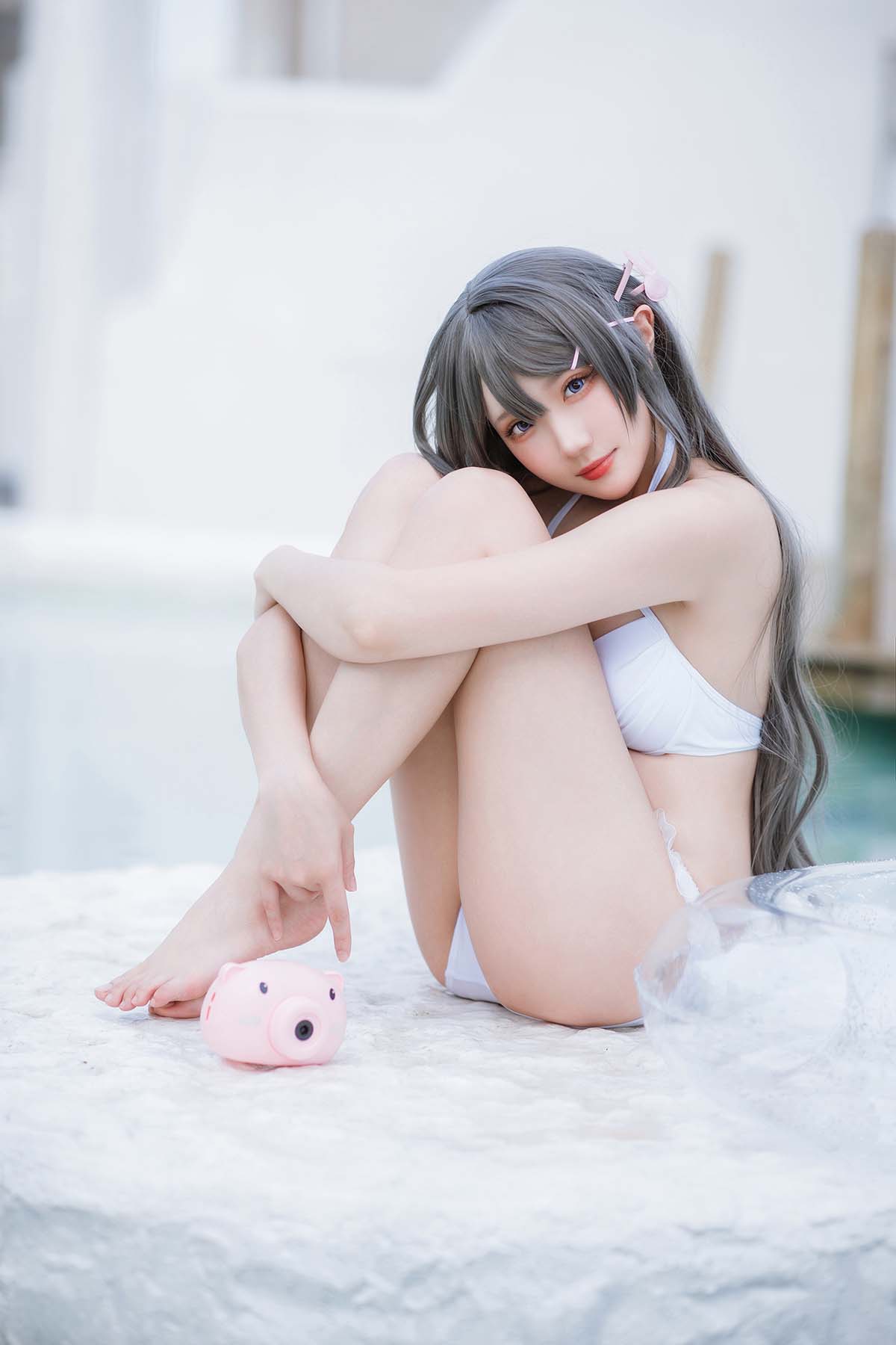 瓜希酱 – 樱岛麻衣 泳装 Cosplay-第1张