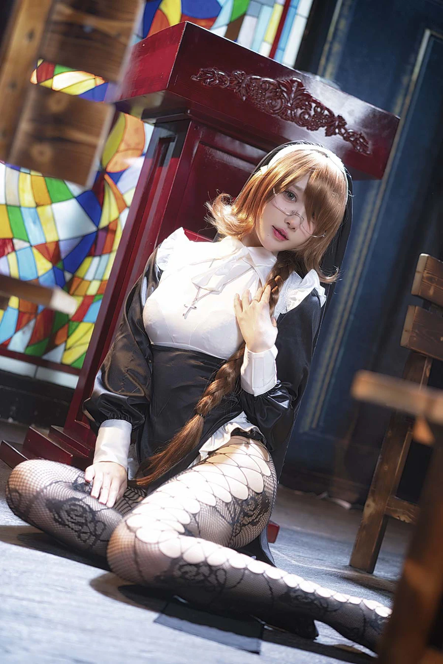 阿包也是兔娘 – 修女 Cosplay-第1张