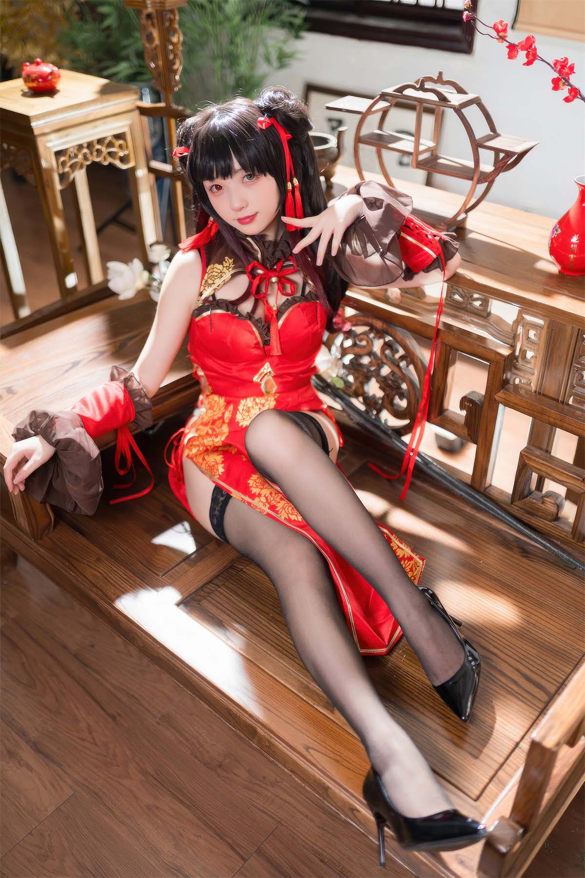 花铃 – 时崎狂三旗袍 Cosplay-第1张
