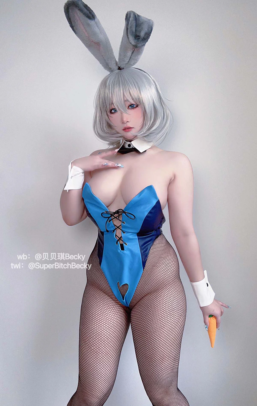 贝贝琪Becky – 三色兔女郎 Cosplay-第1张