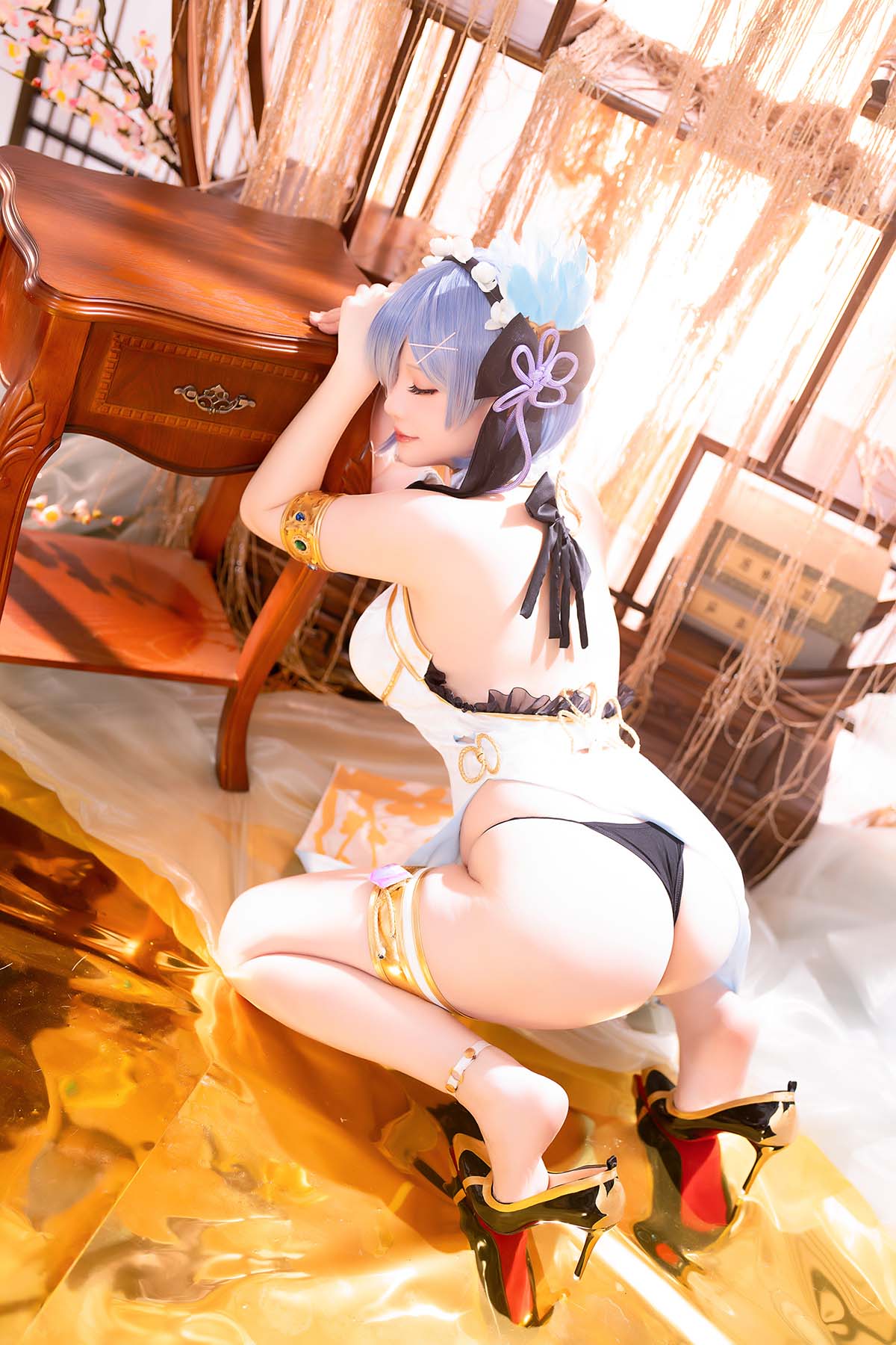 星之迟迟 – 蕾姆旗袍 Cosplay-第1张