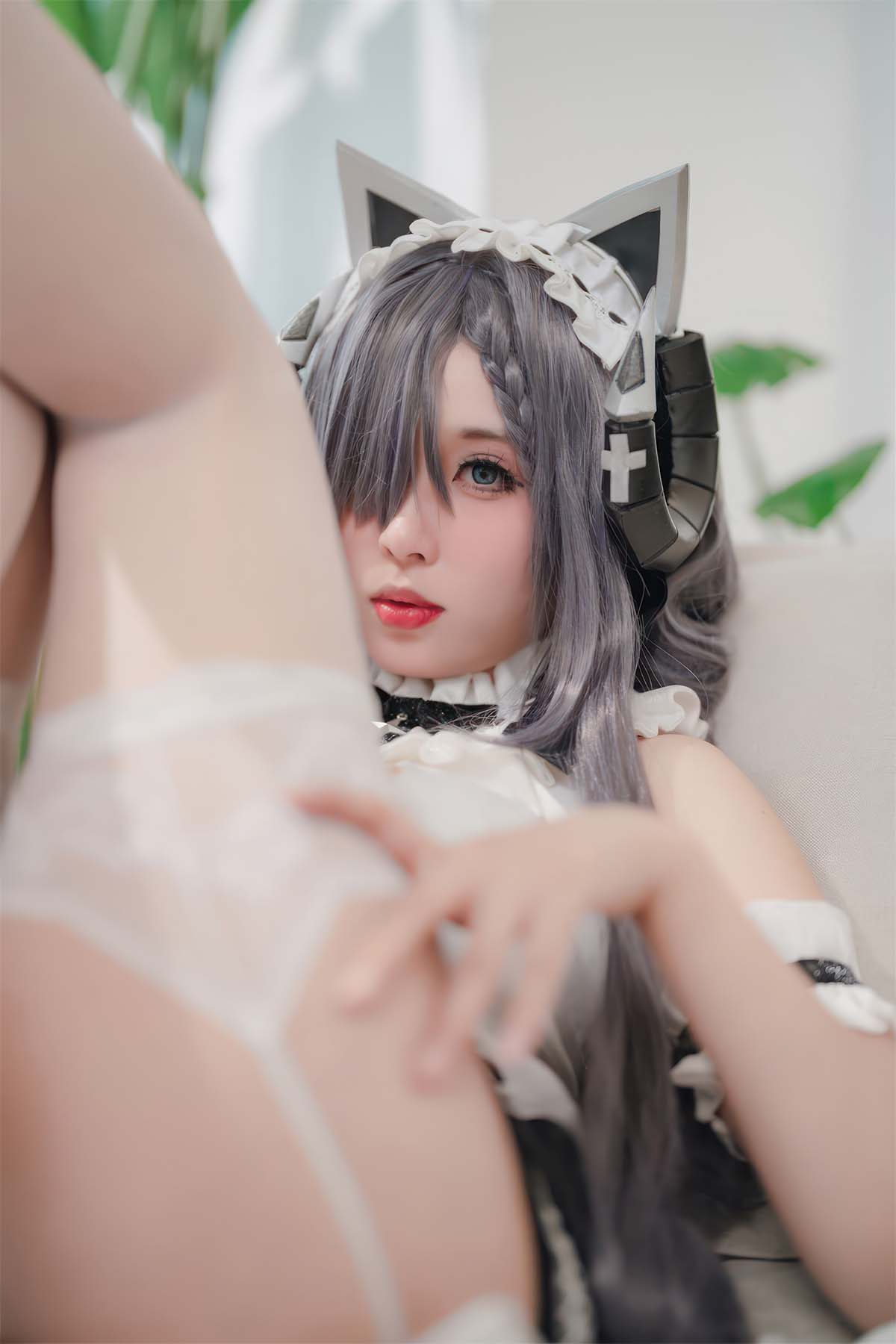 轩萧学姐 – 碧蓝航线 奥古斯特女仆 Cosplay-第1张