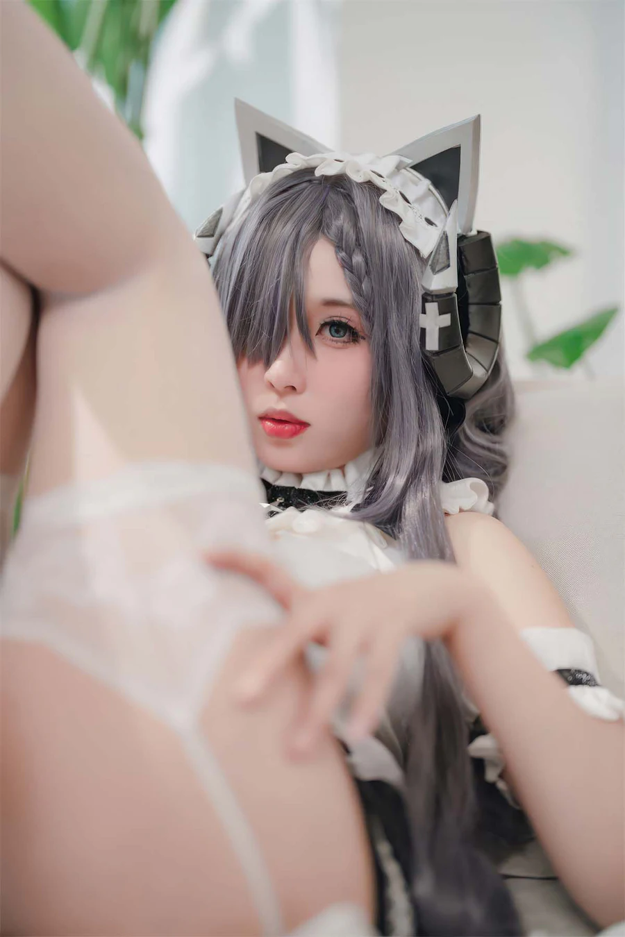 轩萧学姐 – 碧蓝航线 奥古斯特女仆 Cosplay-第1张