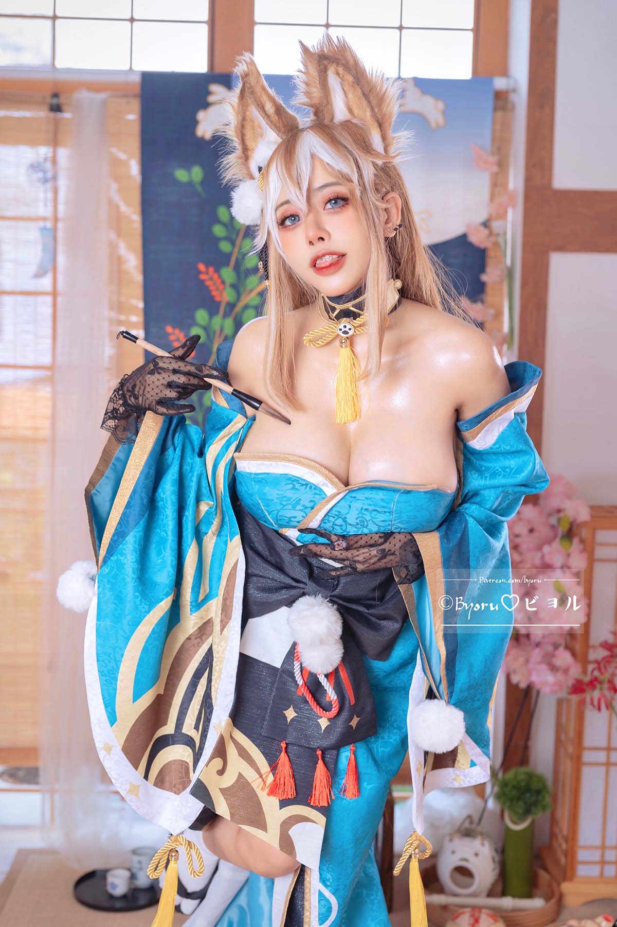 日本性感萝莉Byoru – Miss Hina (Genshin Impact) Cosplay-第1张