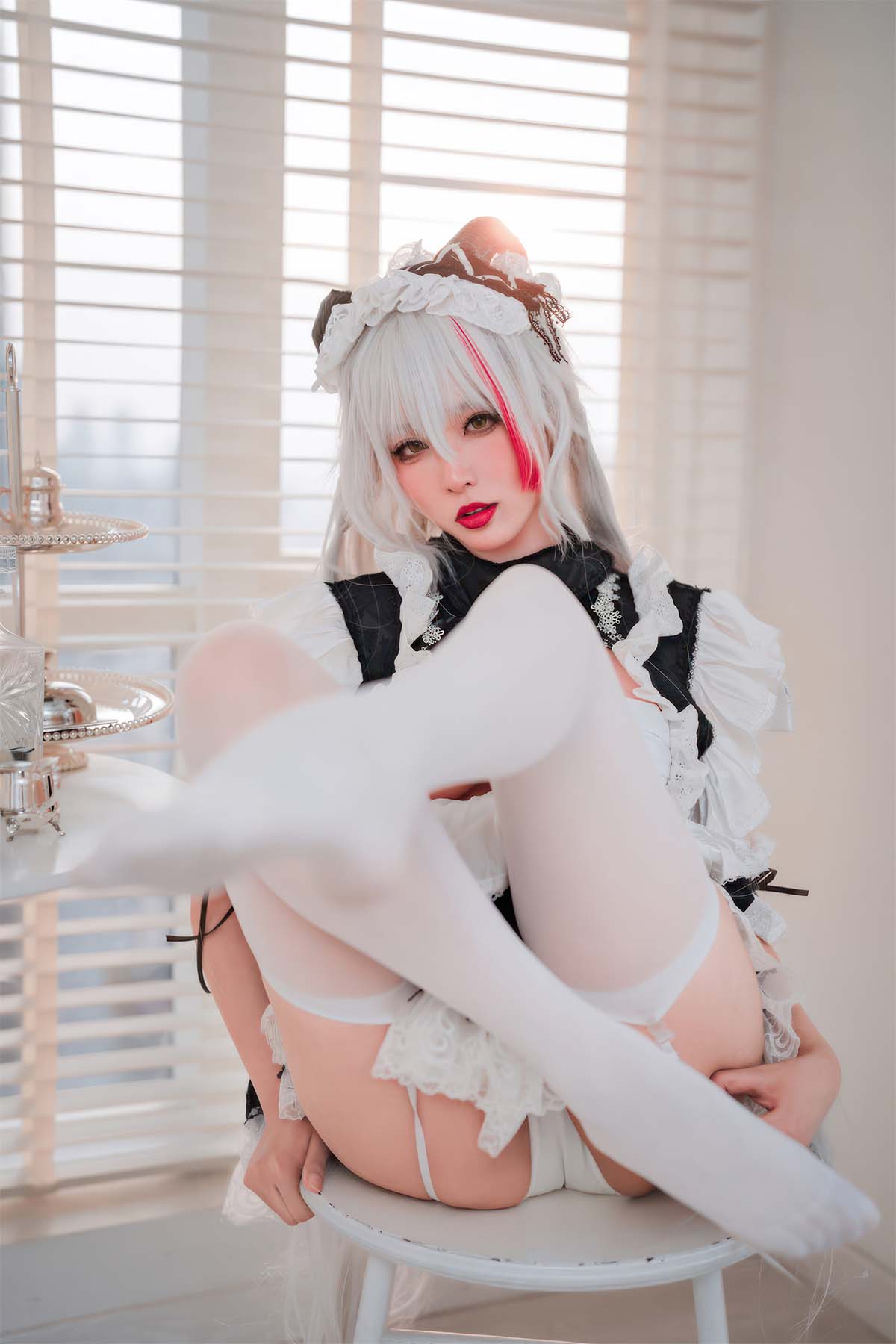 轩萧学姐 – 碧蓝航线 埃吉尔女仆 Cosplay-第1张