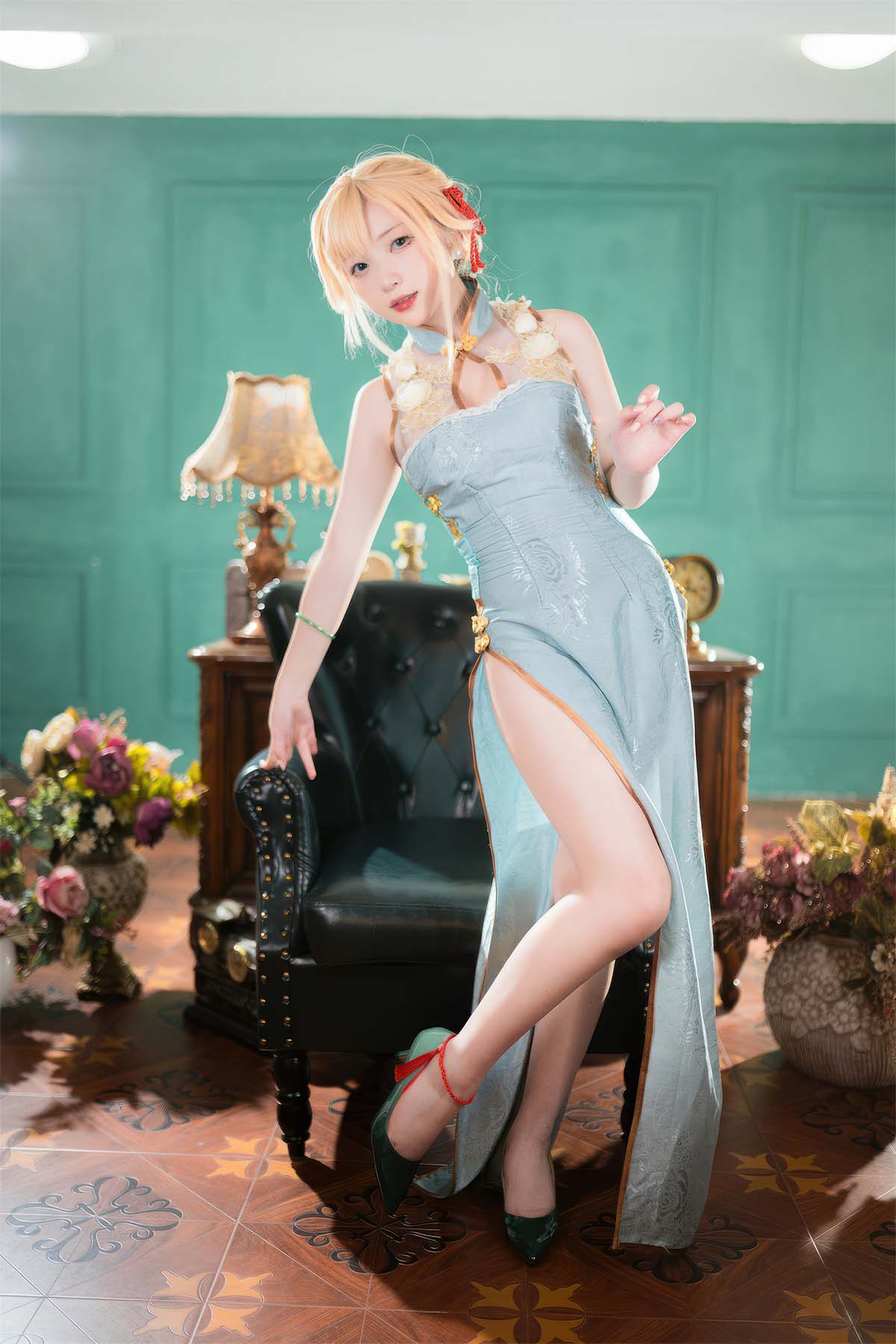 花铃 – 玉瓯立旗袍 Cosplay-第1张